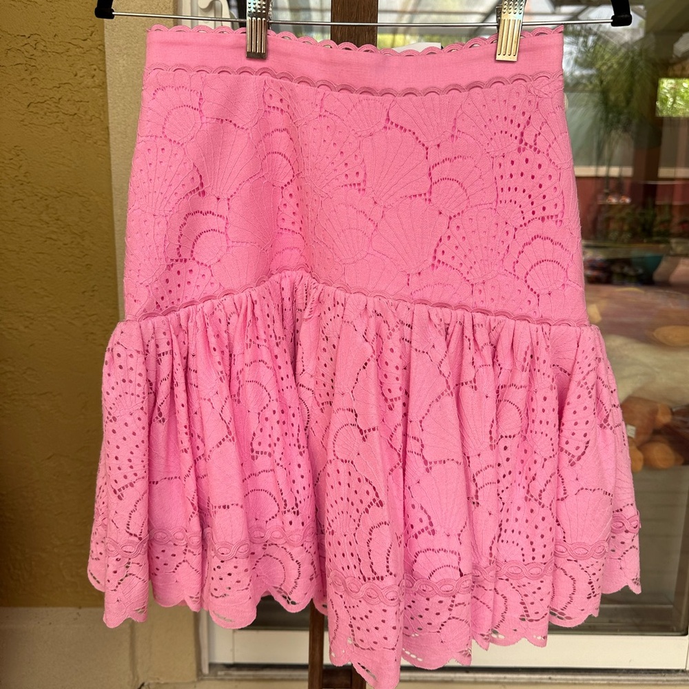 Acler cookes skirt in taffy pink